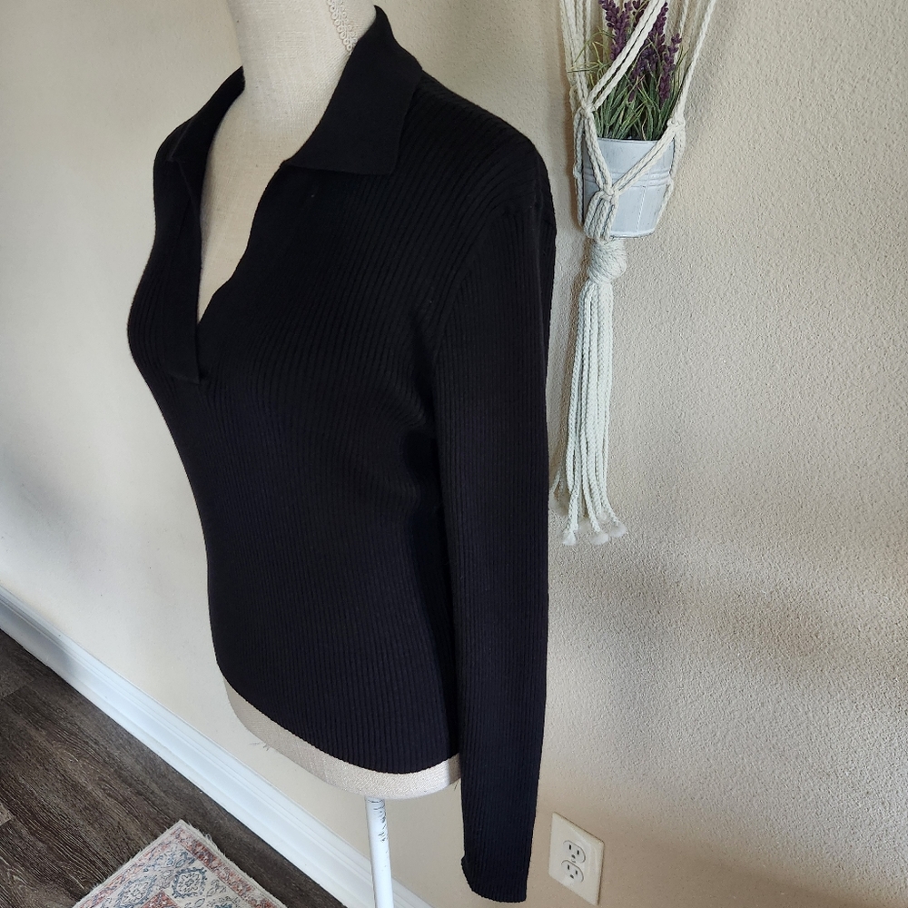 Rails Womens Black Ribbed Kennedy Sweater Size Medium NWT - Picture 5 of 16